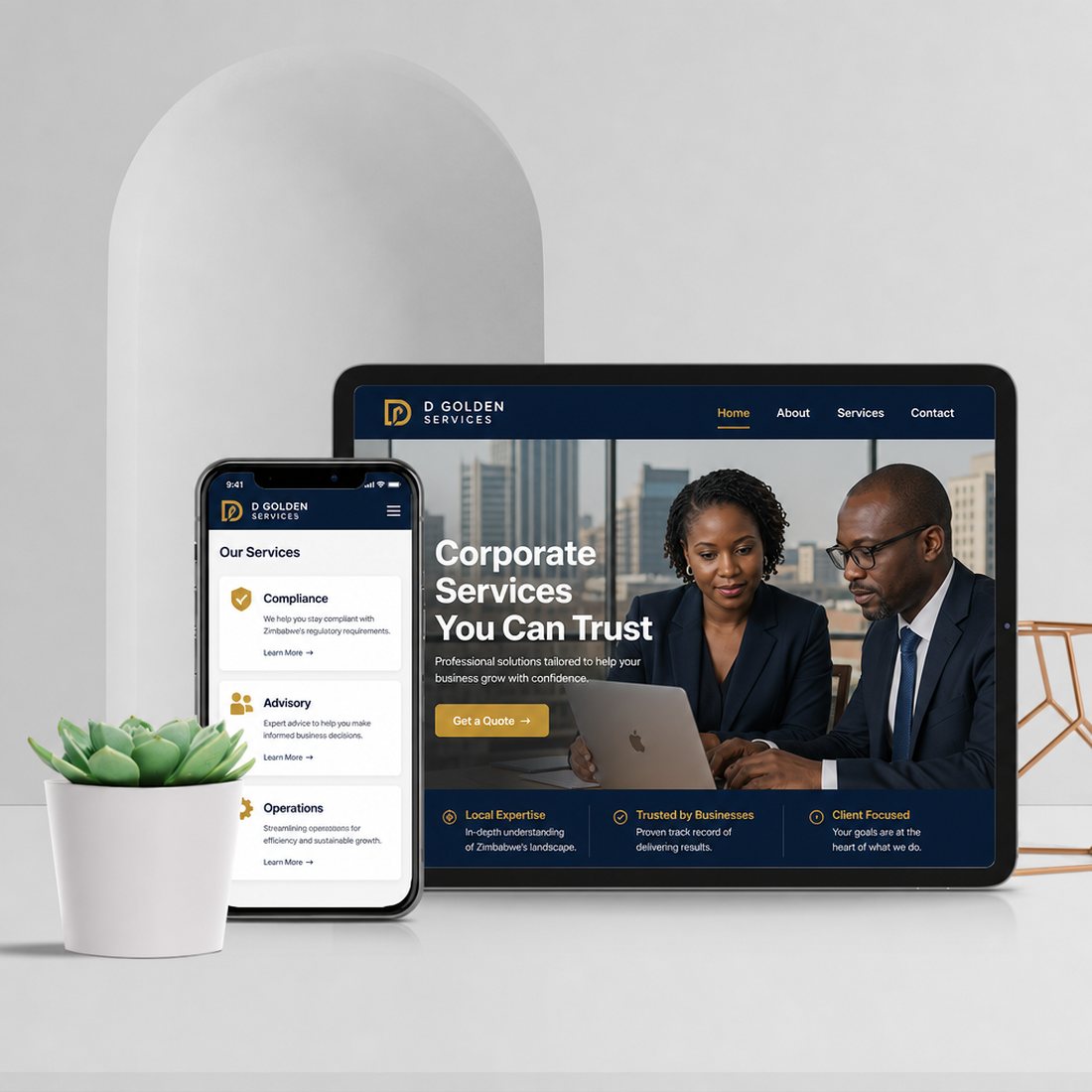 D Golden Services — Easygrab portfolio project